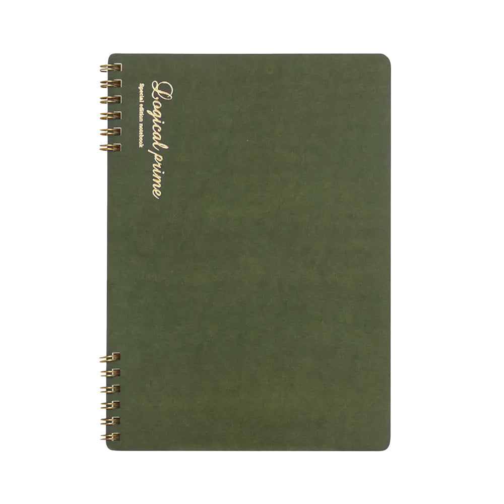 Logical Prime W Ring B5 Notebook Line 7mm - Green