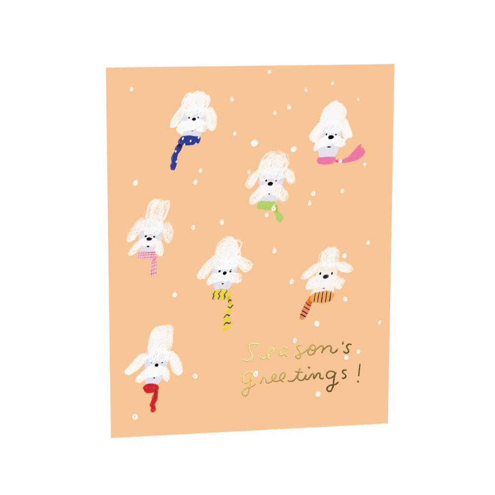 Poodle Greetings Holiday Card
