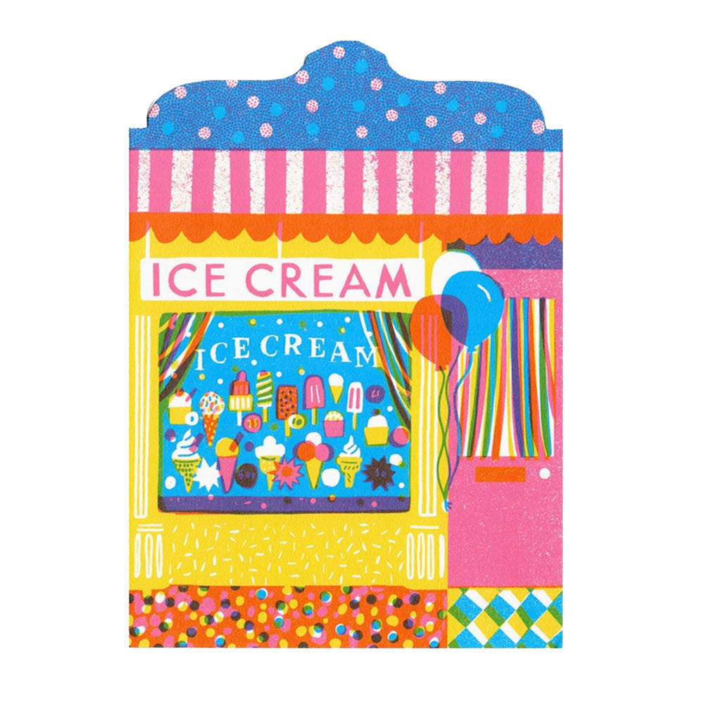 Ice Cream Shop Die Cut Card