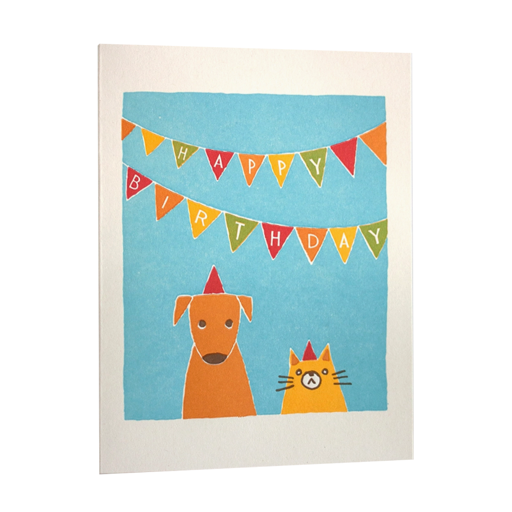 Cat & Dog Bday Card