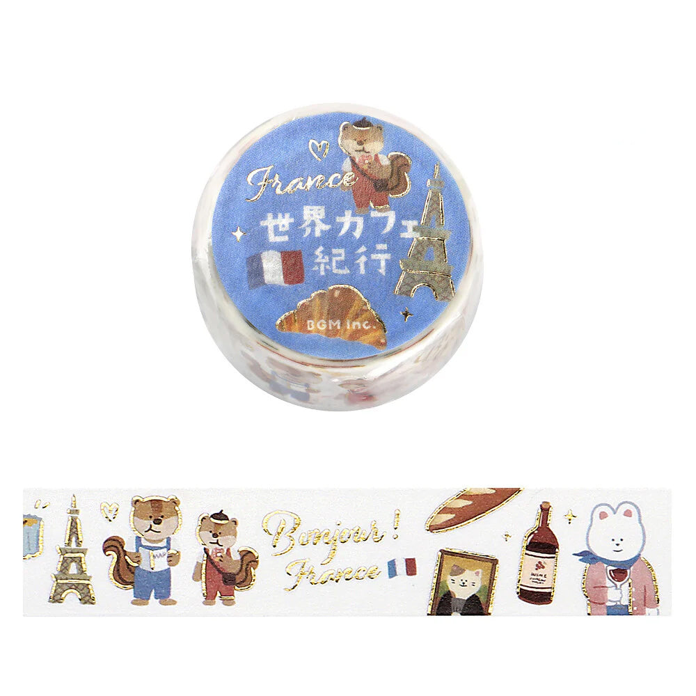 BGM Washi Tape - World Cafe Travel - France