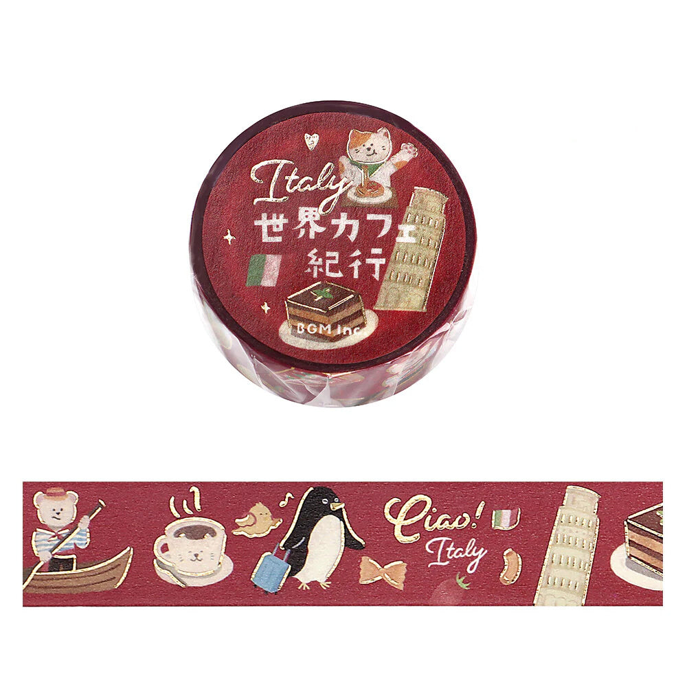 BGM Washi Tape - World Cafe Travel - Italy
