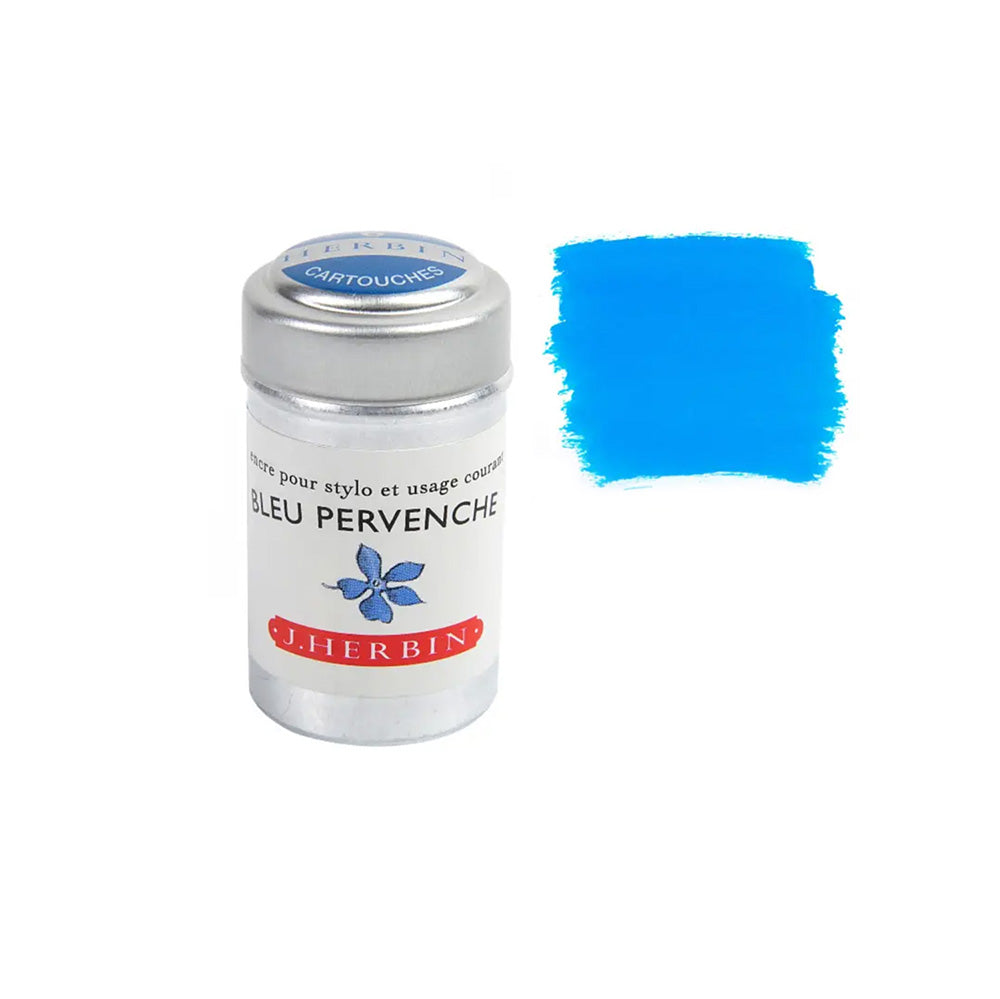 J. Herbin Fountain Pen Ink Cartridges -Bleu Pervenche (Perriwinkle)