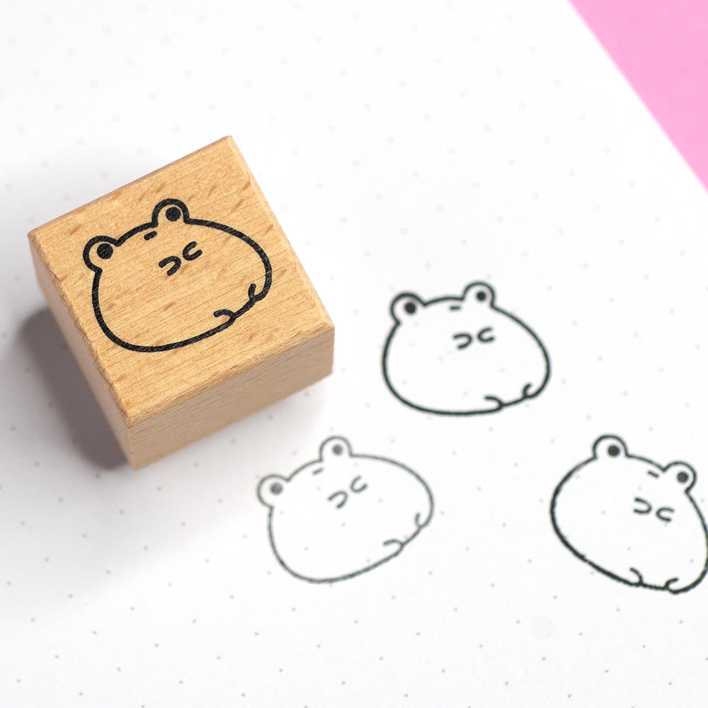 Blob Frog Wooden Stamp