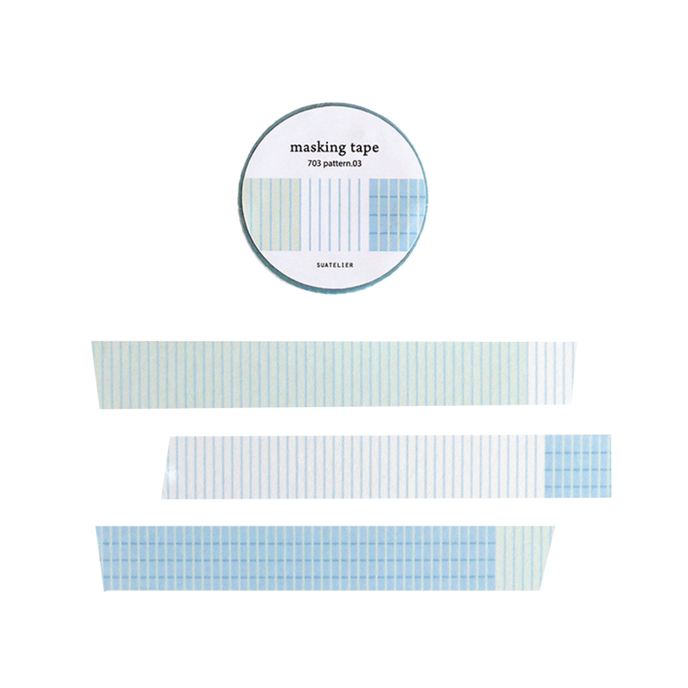 Washi tape with grid pattern on a white background