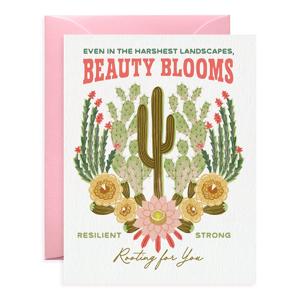 Cactus Garden Rooting for You Card