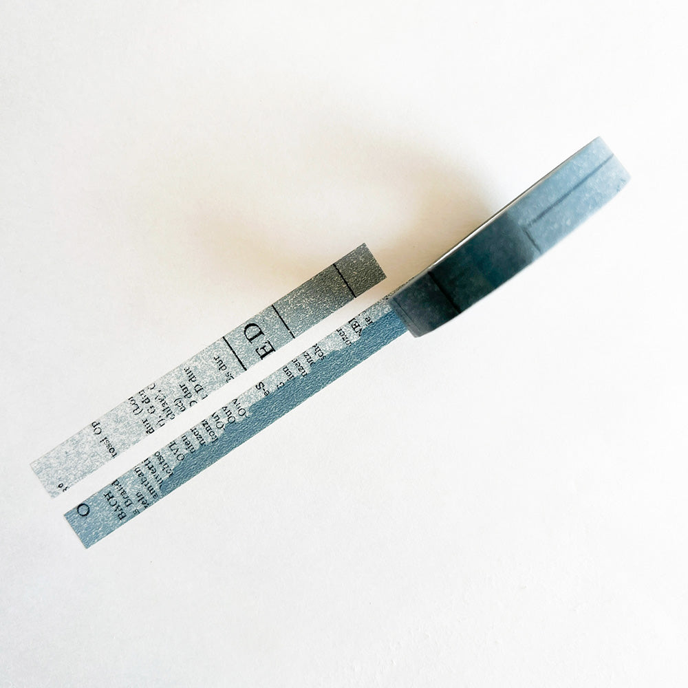 Anvendelig Som Trolley Classiky Yoko Inoue Old Book Washi Tape - Blue | M.Lovewell