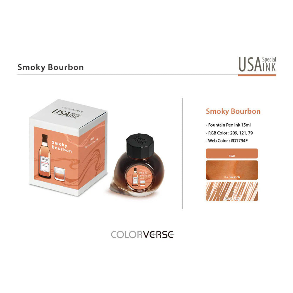 Colorverse Fountain Pen Ink - USA Special - Smoky Bourbon – M.Lovewell