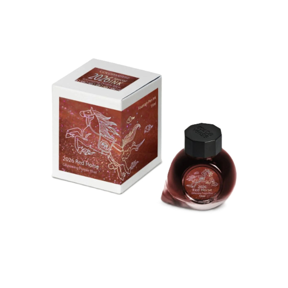Colorverse Fountain Pen Ink - 2026 Year of the Horse - Glistening Purple Blue - M.Lovewell