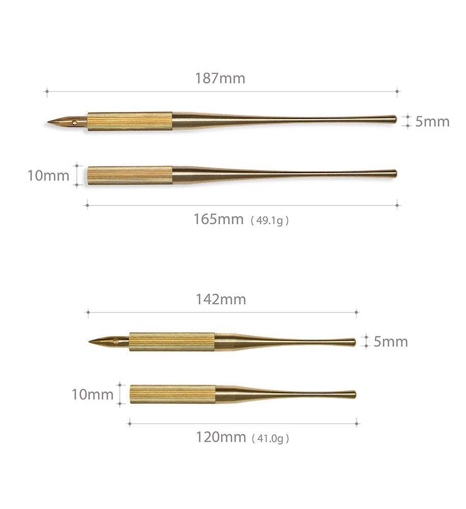 Colorverse Shuttle Small Brass Nib Holder - M.Lovewell