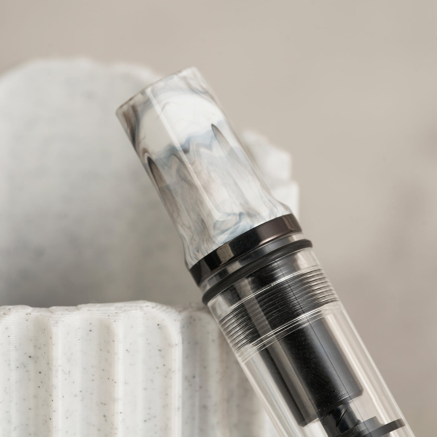 Twsbi ECO Fountain Pen - Carrara with Onyx - M.Lovewell
