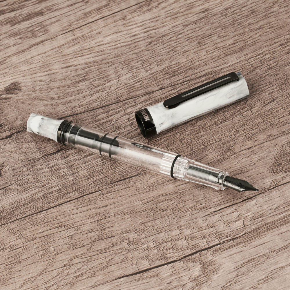 Twsbi ECO Fountain Pen - Carrara with Onyx