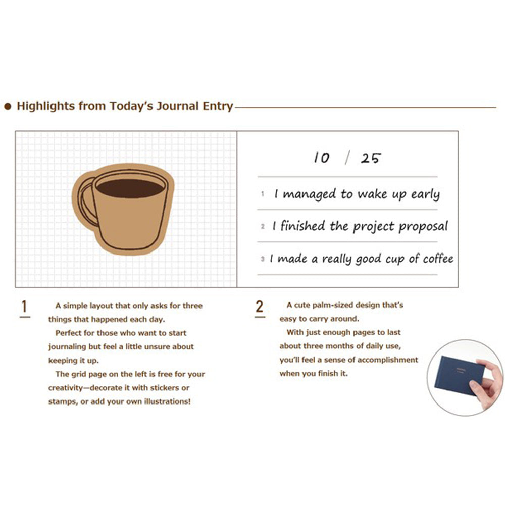 Daigo Easy Journal Mini - 3 Things - Black