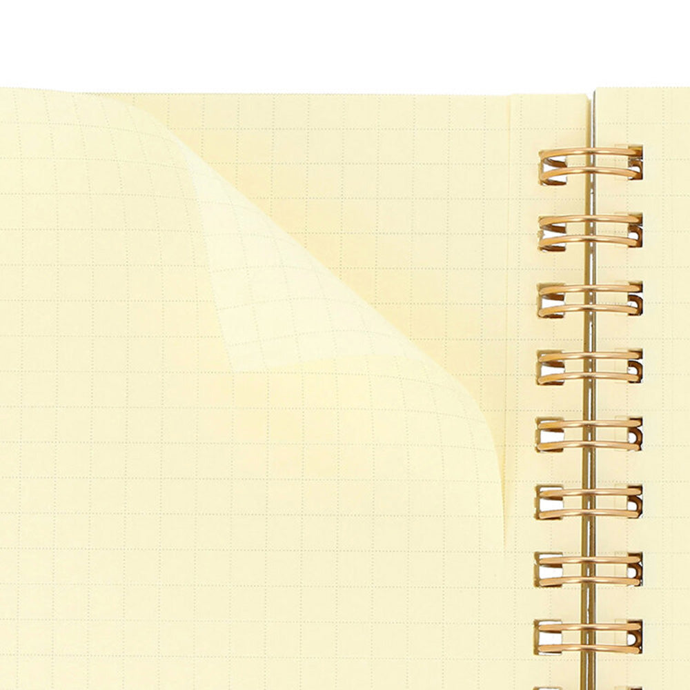Rollbahn Spiral Mini Notebook - Cream with Clear Cover