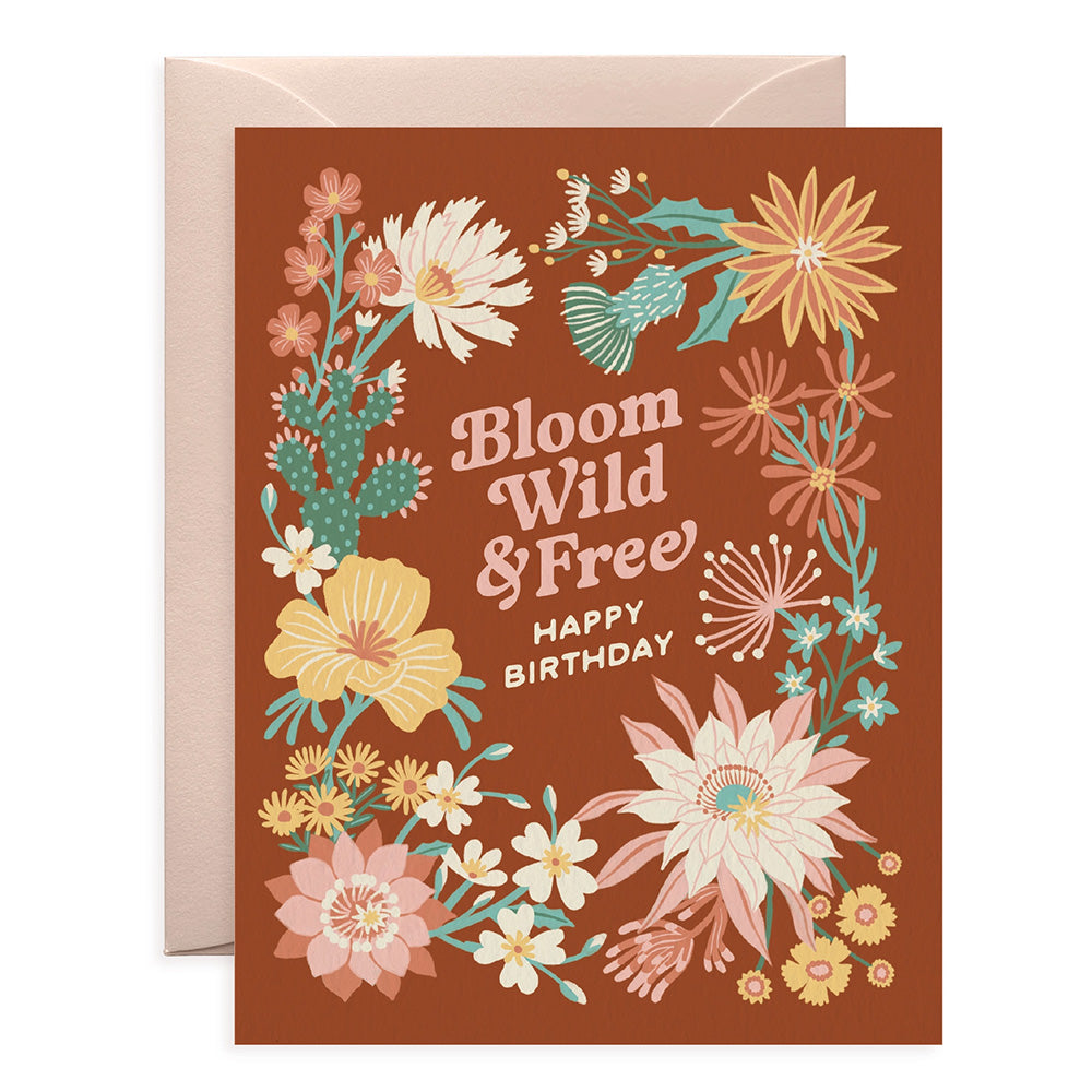 Desert Flora Birthday Card