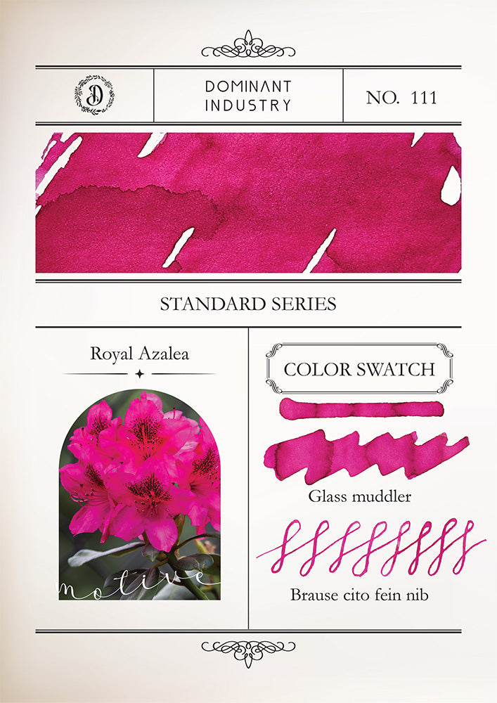 Dominant Industry Fountain Pen Ink - No. 111 Royal Azalea – M.Lovewell
