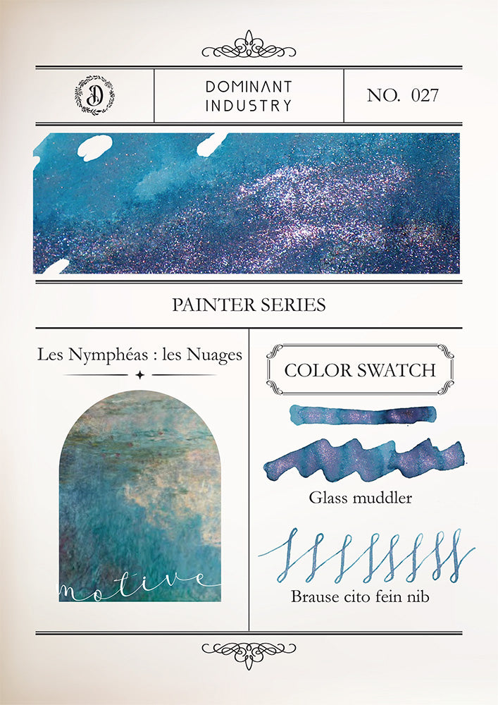 Dominant Industry Fountain Pen Ink - Painter Series - No. 27 Les Nymphéas : les Nuages