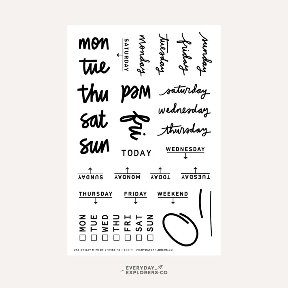 Day by Day Mini Clear Stamp Set