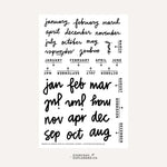 Month by Month Mini Clear Stamp Set