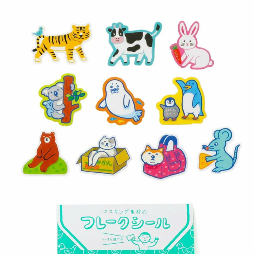 Flake Stickers - Laid Back Animals - M.Lovewell