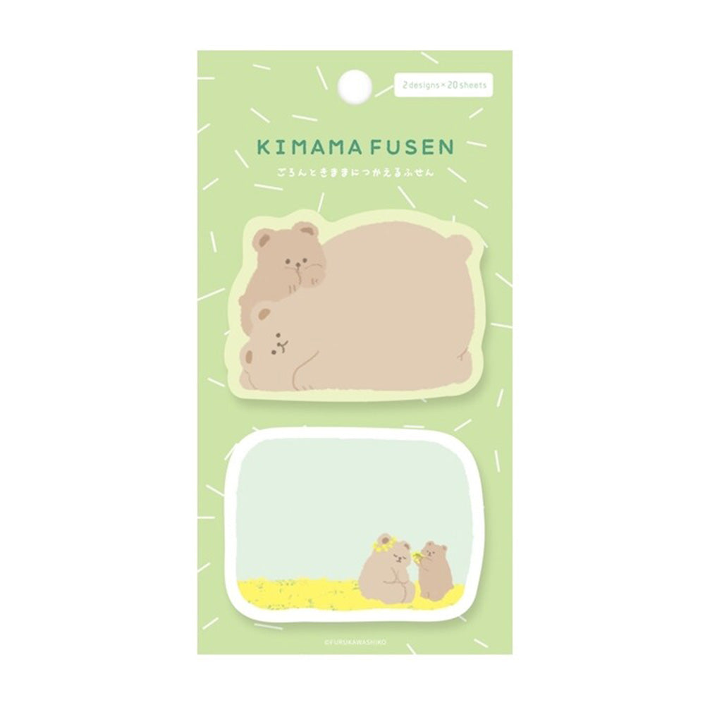 Furukawashiko Sticky Notes - Kimama Fusen - Bear