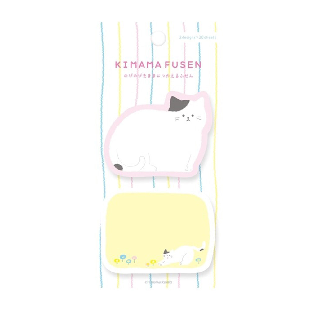 Furukawashiko Sticky Notes - Kimama Fusen - Flower Cat