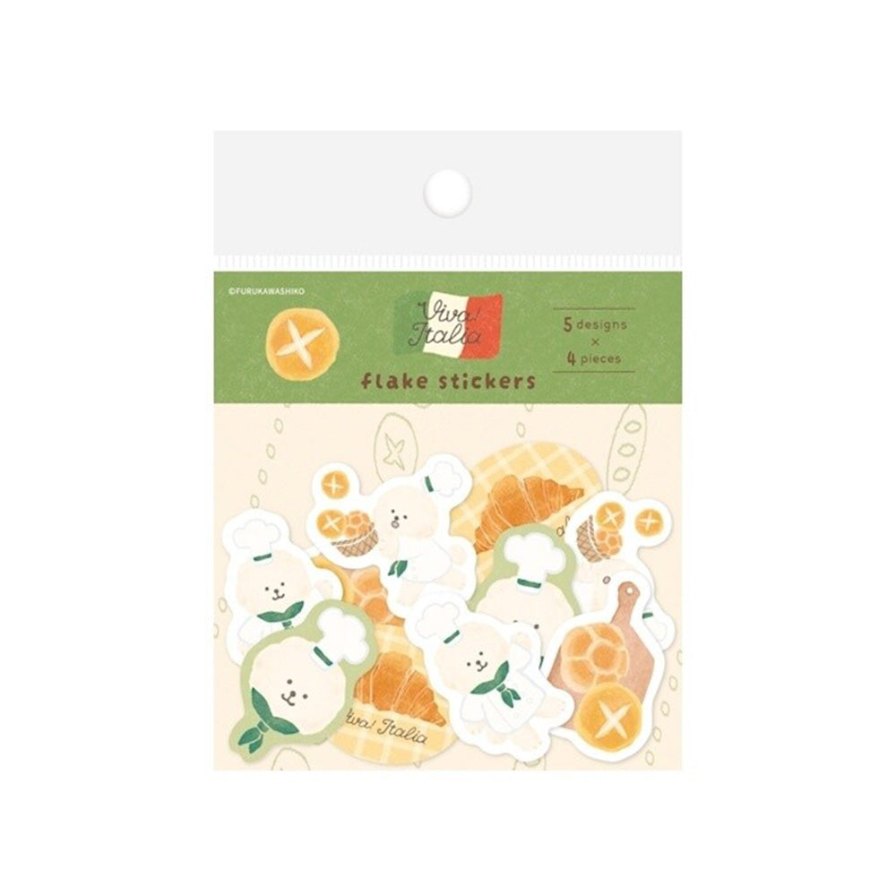 Furukawashiko Washi Flake Stickers - Bread Doggie