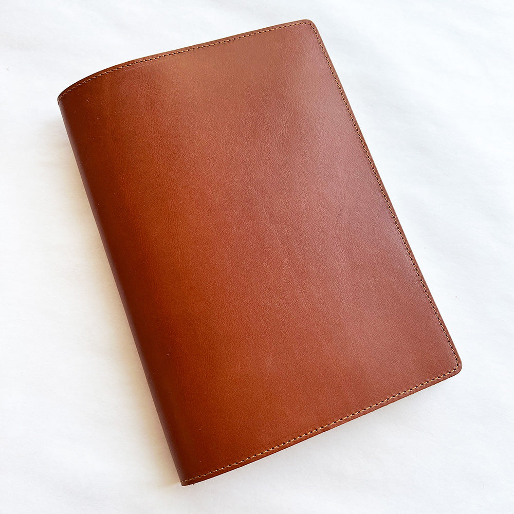 Galen Leather A5 Notebook Cover - Brown - M.Lovewell