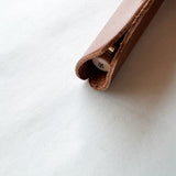 Galen Leather Single Pen Sleeve - Brown