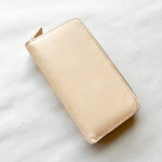Galen Leather Zippered 3 Pen Case - Undyed