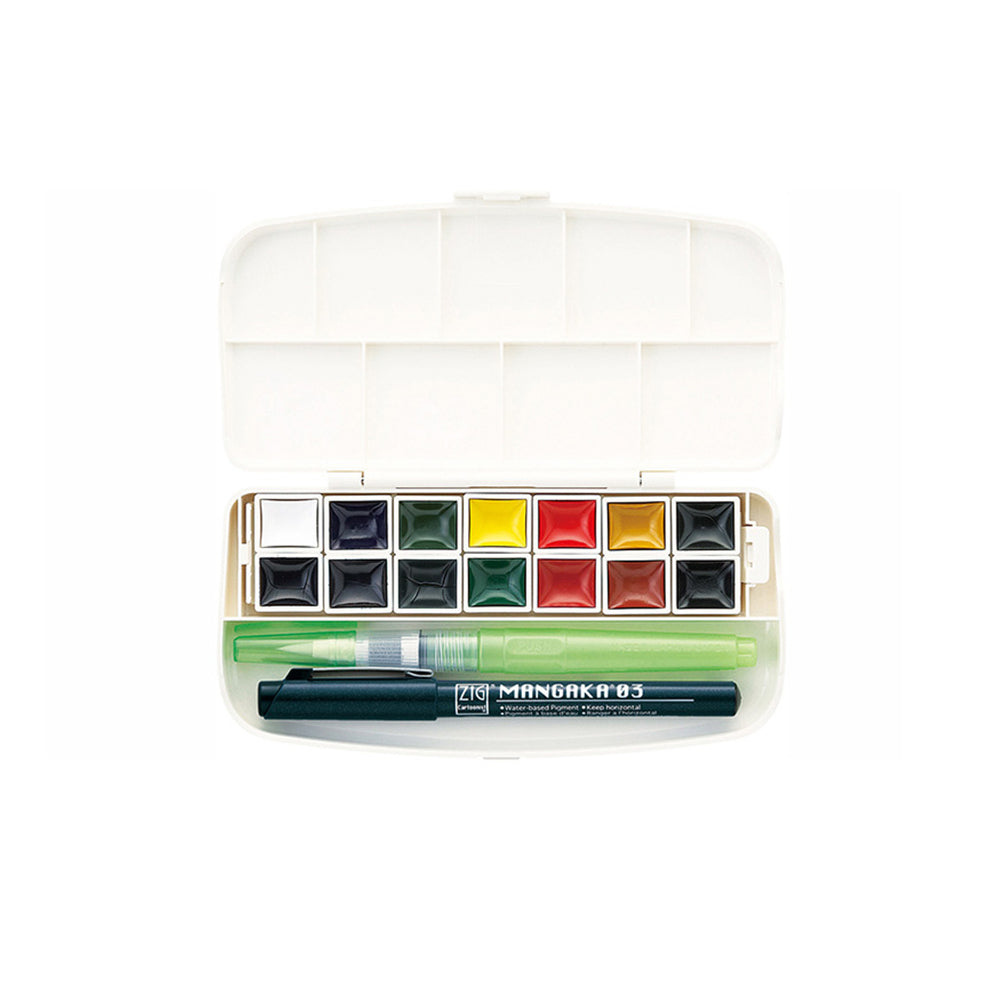 Gansai Tambi Portable 14 Colors Set with Brush and Pen