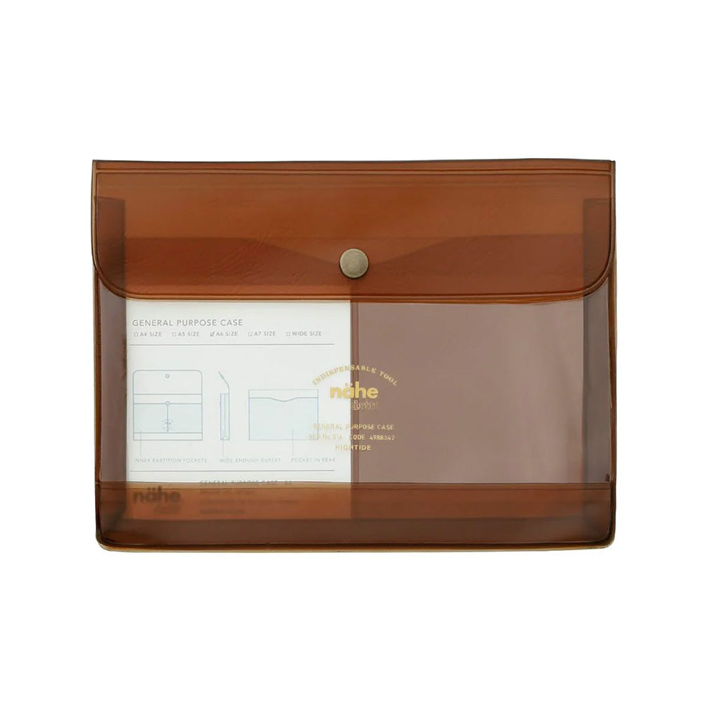 General Purpose Flat Pouch A6 - Clear Brown