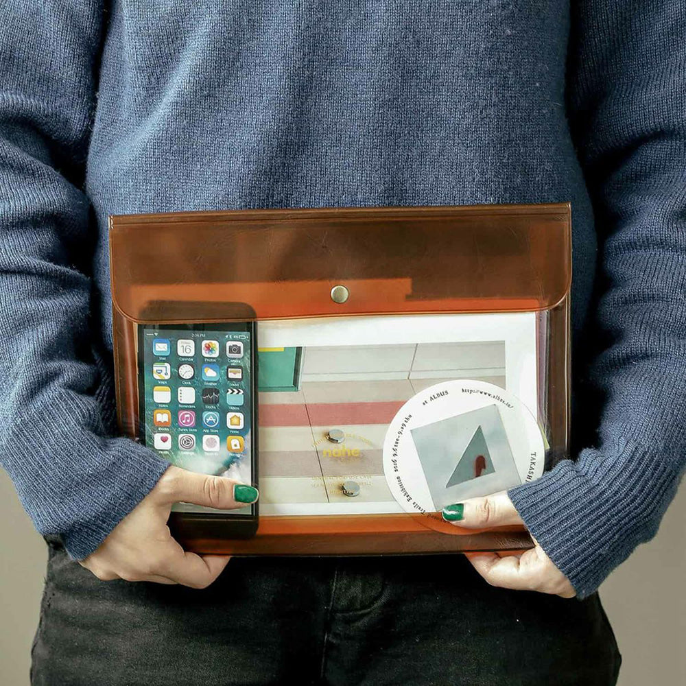 General Purpose Flat Pouch A5 - Clear Gray