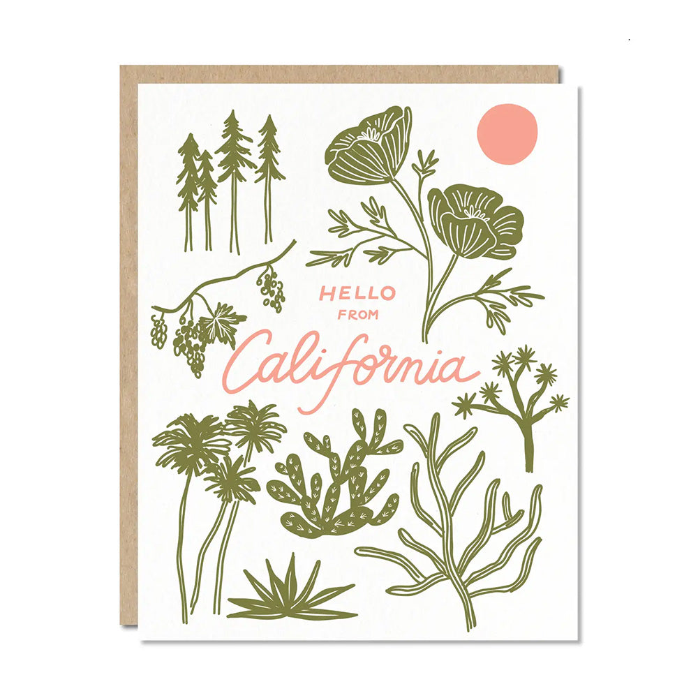 Hello from California Foliage Card