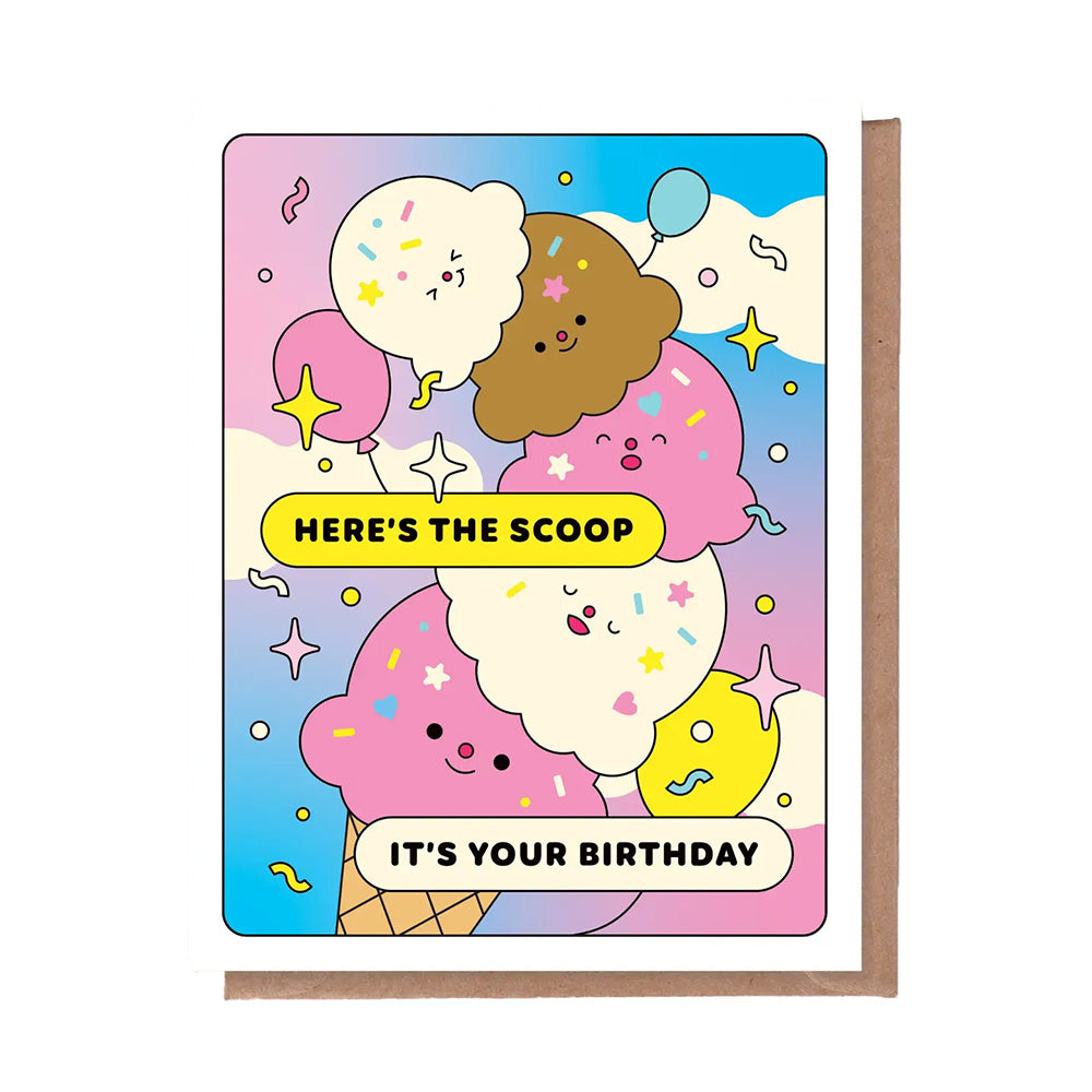 Here's the Scoop Birthday Card - M.Lovewell