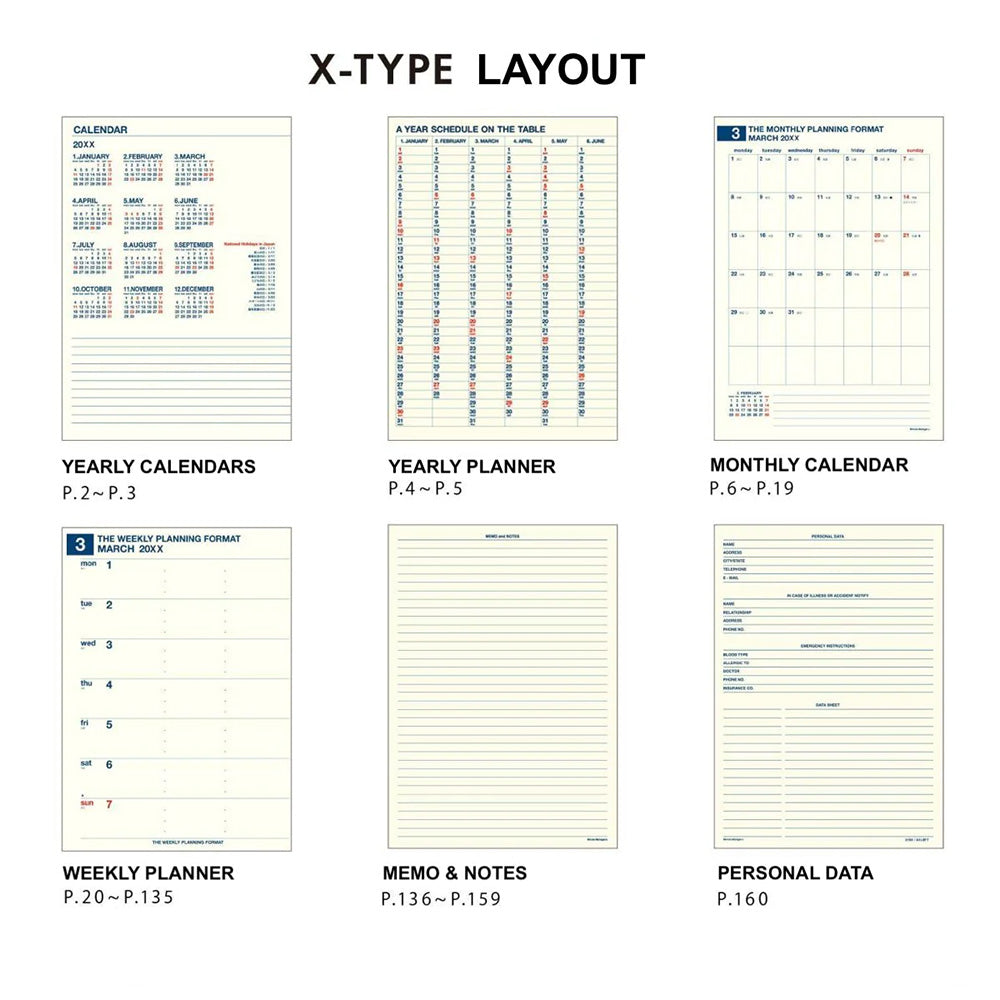 Hightide Minute Manager EX A5 2024 Planner - Ivory