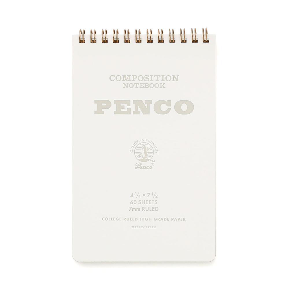 Penco Coil Notepad Medium - White