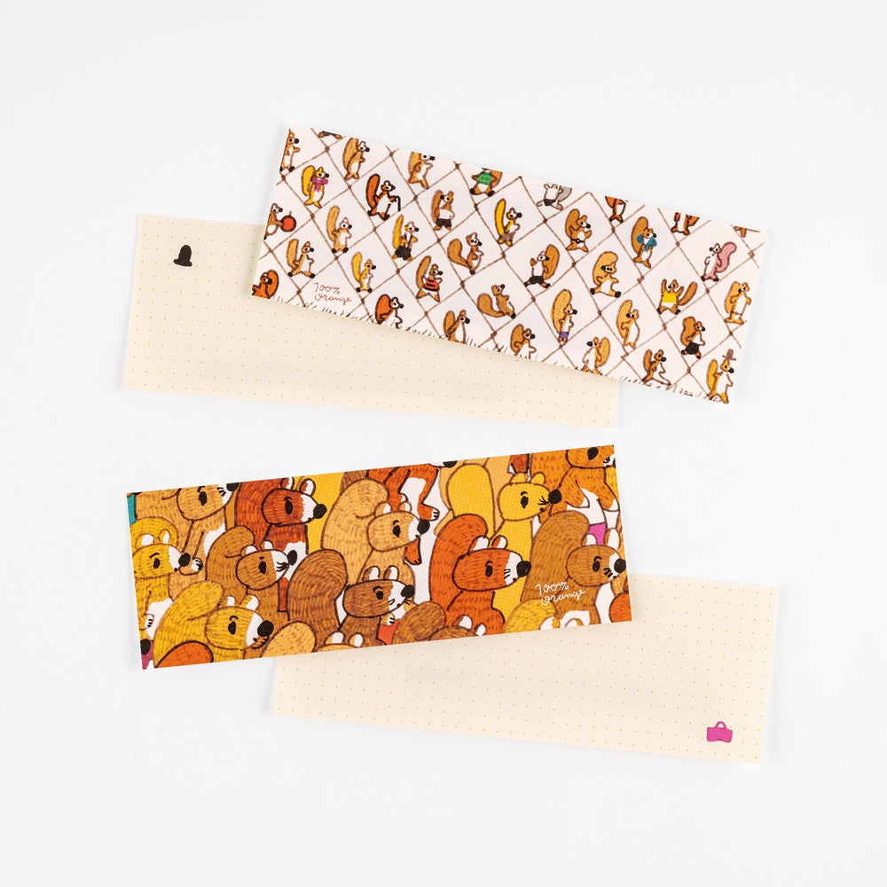 Hobonichi Techo - 100%ORANGE Letter Paper: Squirrel's Moving Day