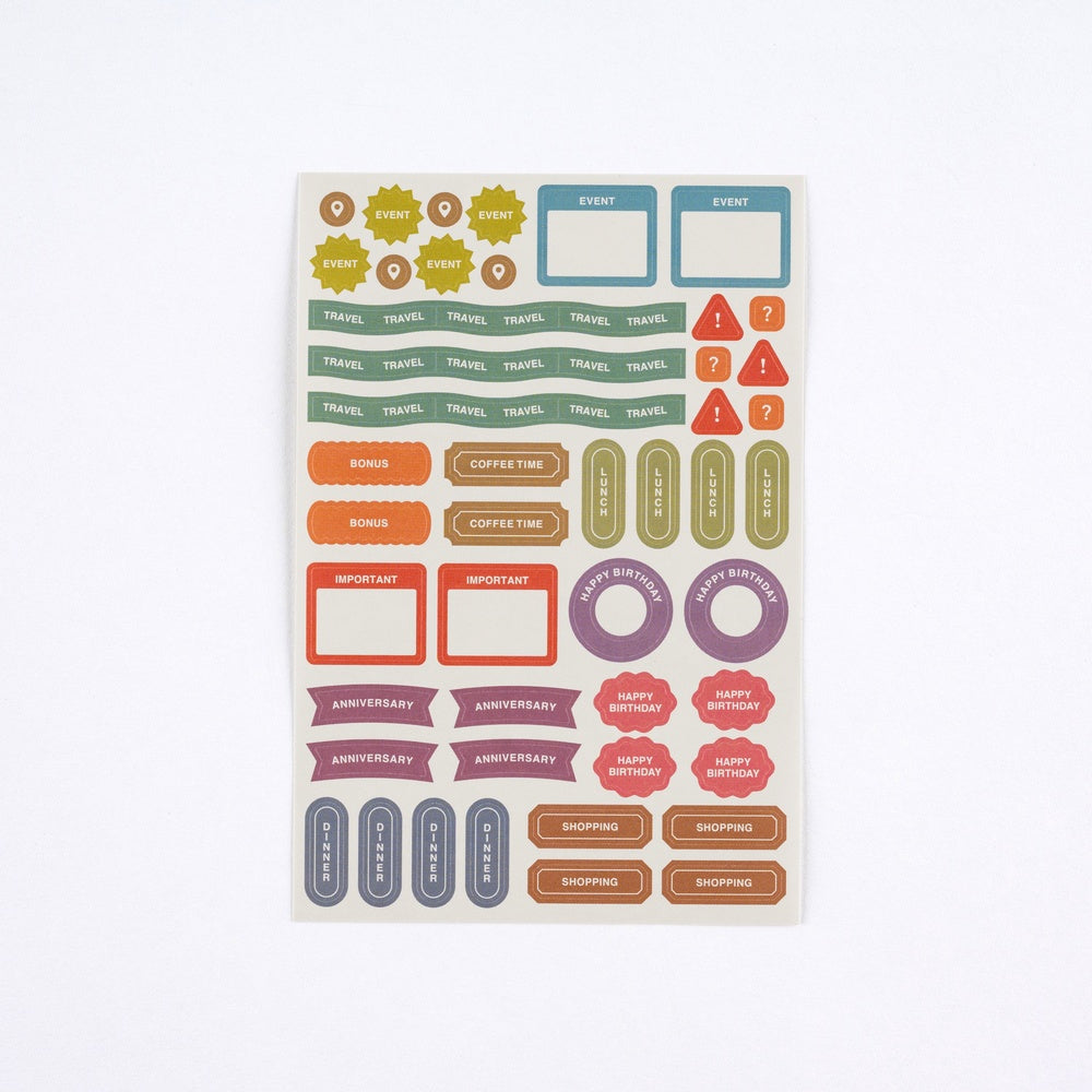 Hobonichi Techo - TSUKI no IRO: Sticker Set (Schedule)