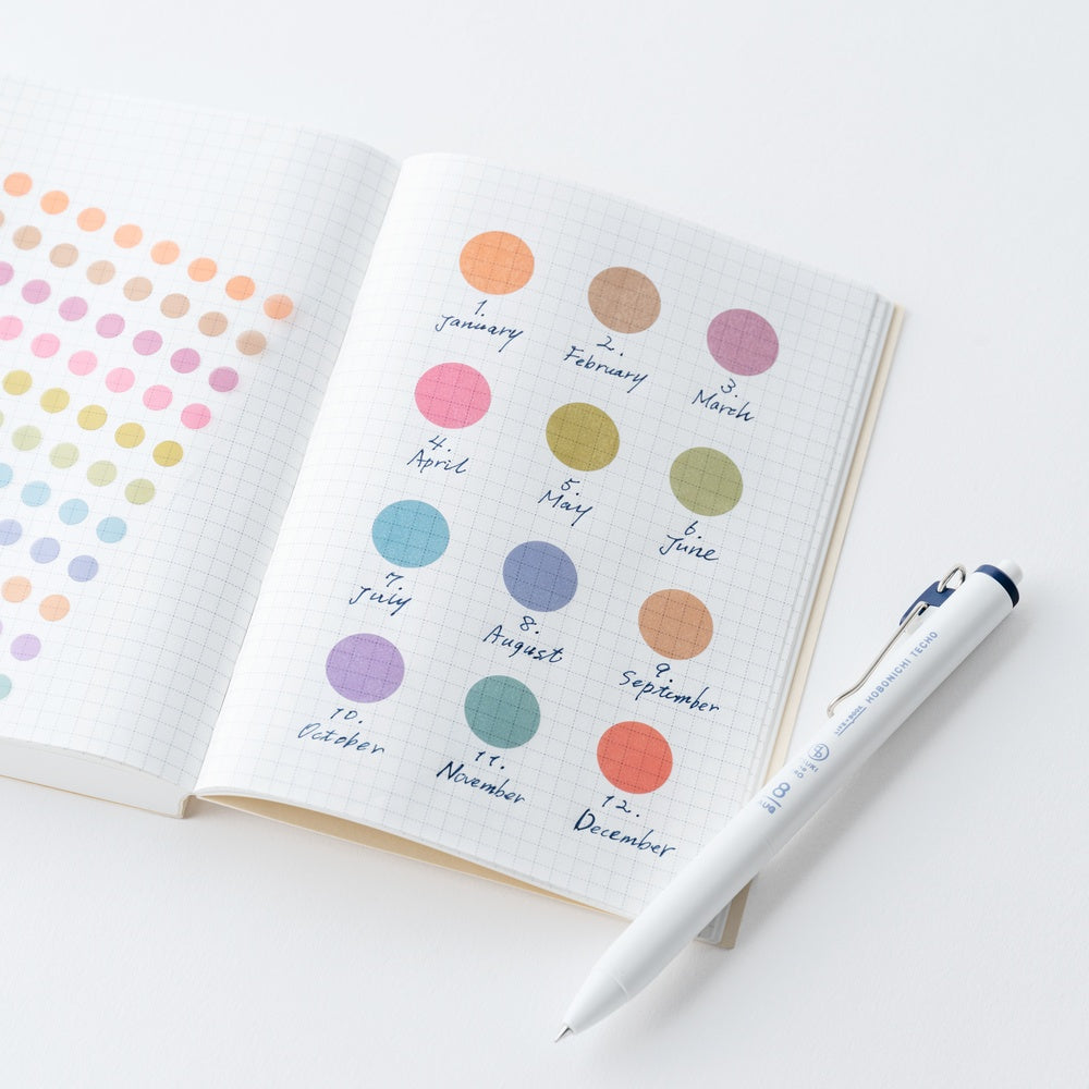 Hobonichi Techo - TSUKI no IRO: Transparent Dot Stickers (15mm)