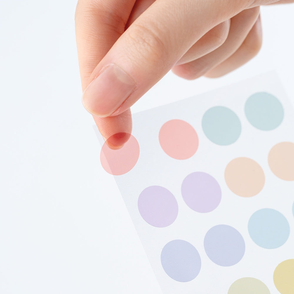 Hobonichi Techo - TSUKI no IRO: Transparent Dot Stickers (15mm)