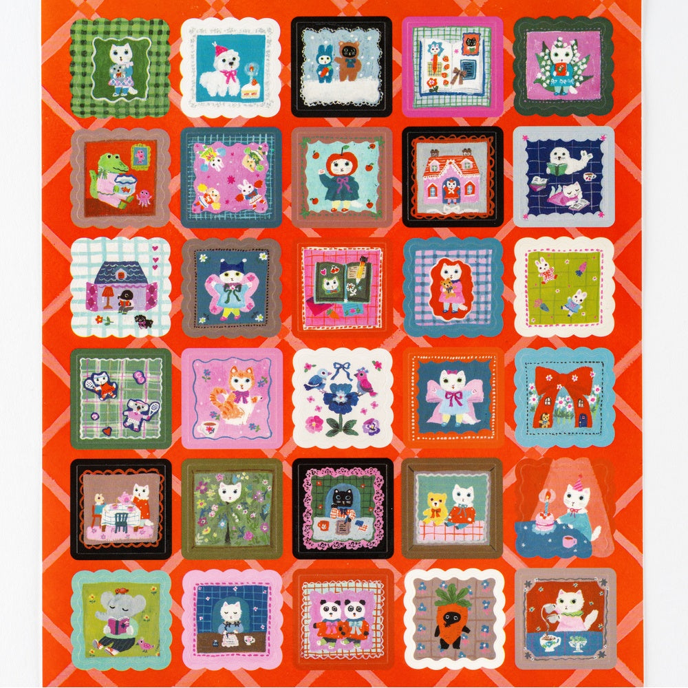 Hobonichi Techo - Yumi Kitagishi: Stickers - Daily Life of White Cat