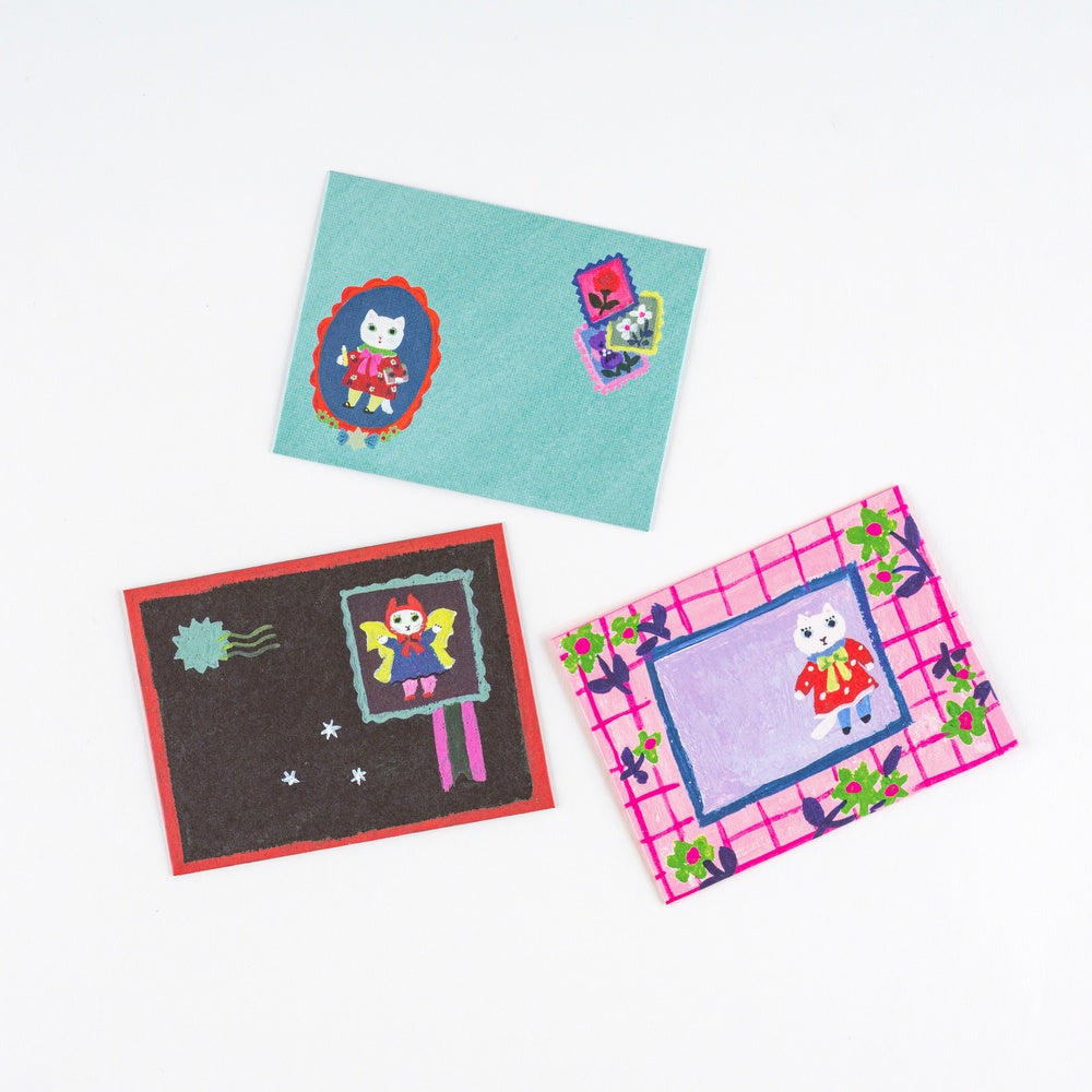 Hobonichi Techo - Yumi Kitagishi: White Cat's Mini Letter Set