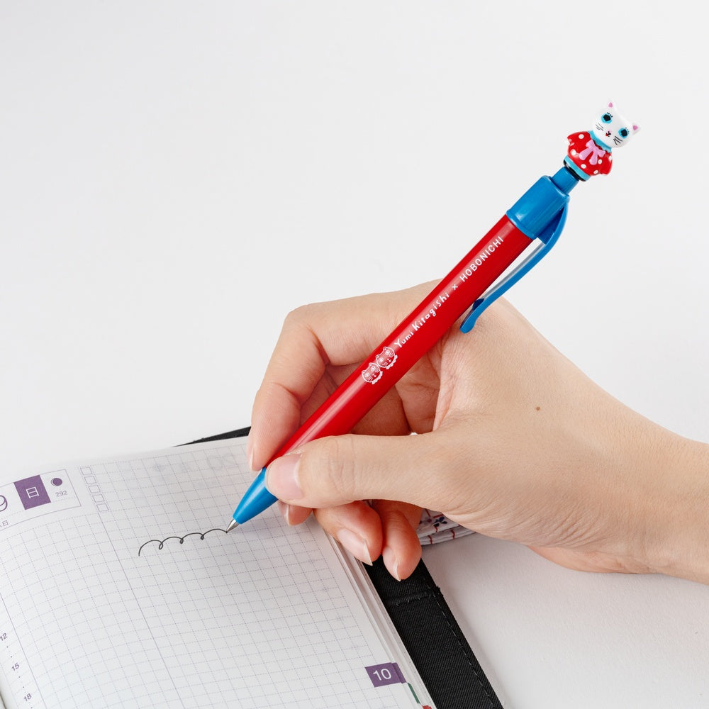 Hobonichi Techo - Yumi Kitagishi Ballpoint Pen - White Cat