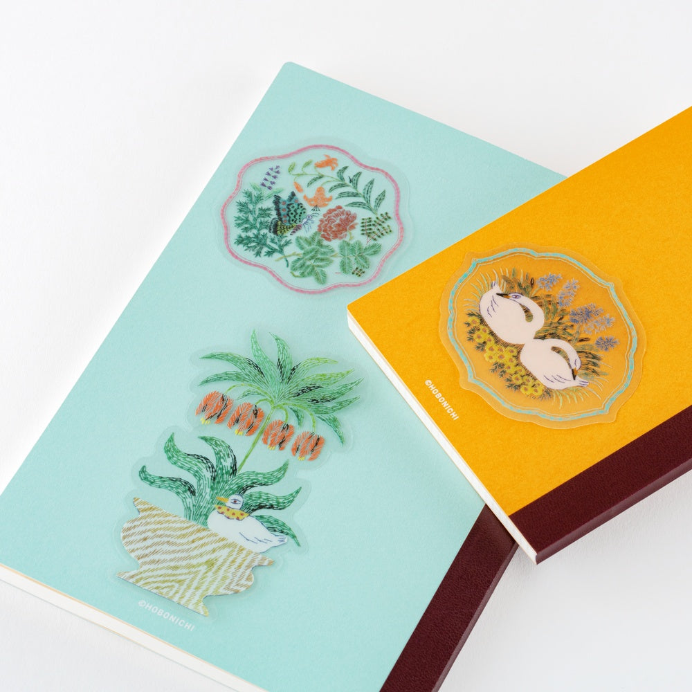 Hobonichi Techo - iyo okumi: Transparent Embroidery Sticker Set - My Garden