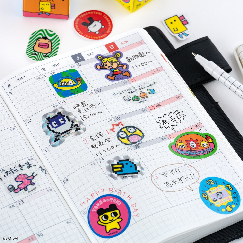Hobonichi Techo Flake Stickers - Tamagotchi (Set of 3 Boxes)
