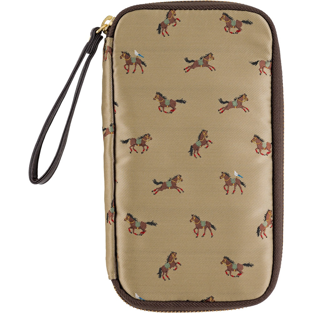 Hobonichi Techo Small Drawer Pouch - Bow & Tie: Galloping Horses