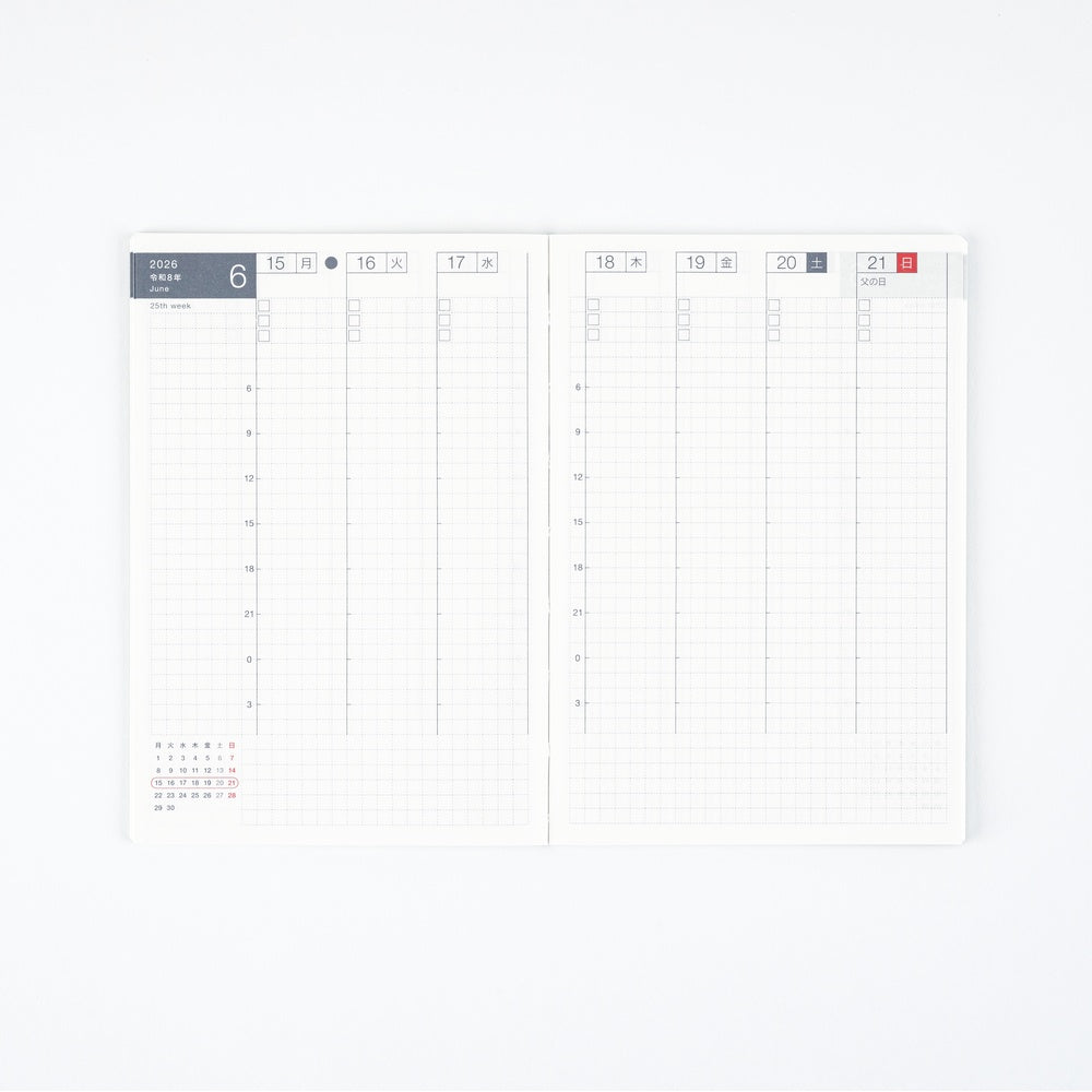 Hobonichi Techo Weekly Calendar 2026 (A6)
