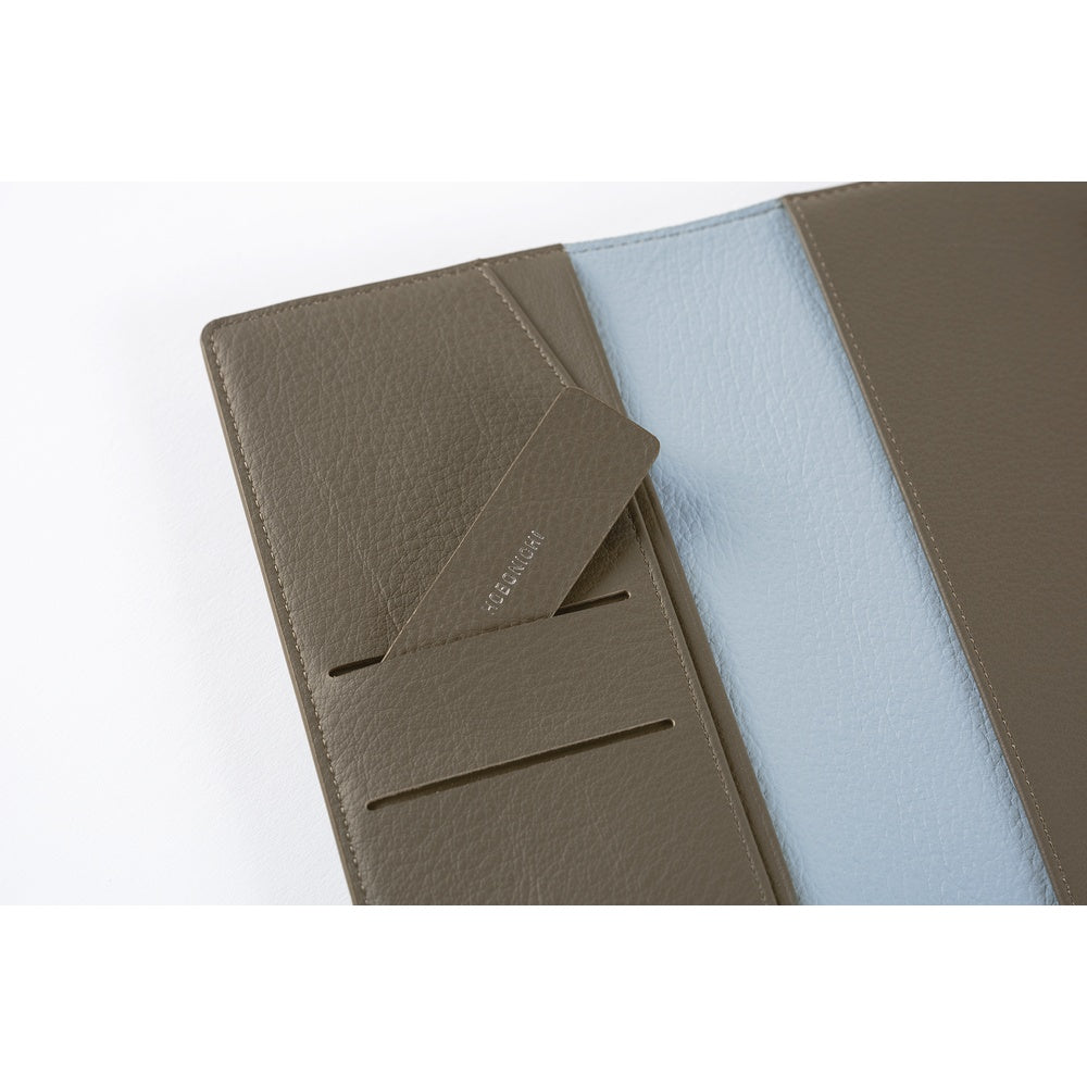 Hobonichi Techo Weeks Cover - Leather: Taut (Gray & Light Blue)