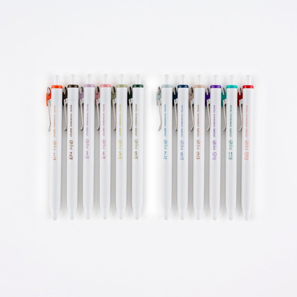 Hobonichi Techo - TSUKI no IRO: Uni-Ball One - July - December Set with Case